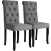 Image de Lot de 2 chaise vidaxl en plastique non pliable H. 96 cm interieur gris