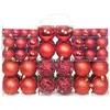 Image de vidaXL 100x Boules de Noël Plastique Rouge Décorations Sapin Arbre Fête Maison