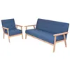 Image de vidaXL Bankstel stof blauw 2-delig274913