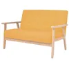 Image de Ensemble de canapé 2 pcs Tissu jaune