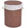 Image de vidaXL Panier à linge ovale Bambou Marron