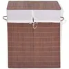 Image de Panier à linge rectangulaire Bambou Marron