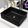 Image de Lavabo Céramique Rectangulaire Noir 41 x 30 x 12 cm