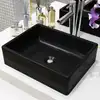 Image de Vidaxl Lavabo Céramique, Rectangulaire, 41X30X12 Cm, Noir