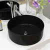 Image de Lavabo rond Céramique Noir 40 x 15 cm
