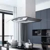 Image de vidaXL 50662 - Hotte - hotte îlot - largeur : 90 cm - profondeur : 53 cm - evacuation & recyclage - argent