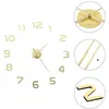 Image de vidaXL Horloge Murale 3D Design Moderne XXL Doré Décoration de Maison Salon 50640