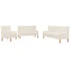 Image de vidaXL Ensemble de canapés 3 pcs Tissu Blanc crème