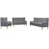 Image de vidaXL Ensemble de canapés 3 pcs Tissu Gris