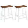 Image de Tabourets de bar lot de 2 bois massif
