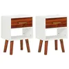 Image de Tables de chevet 2 pcs Bois d acacia massif 40x30x57 cm