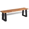 Image de vidaXL Banc en bois d'acacia massif 145 cm