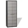 Image de vidaXL Abri de Jardin Meuble de Rangement avec 1/2/3/4 Étagères Noir/Noir et Gris 3 Shelves Noir/Gris