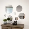 Image de vidaXL Ensemble de miroir mural 7 pcs Verre Rond