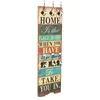 Image de vidaXL Porte-manteau mural avec 6 crochets 120 x 40 cm HOME IS
