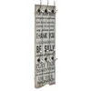 Image de vidaXL Porte-manteau mural avec 6 crochets 120 x 40 cm THANK YOU
