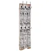 Image de vidaXL Wandkapstok met 6 haken FAMILY RULES 120x40 cm 245854