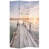 Image de Cloison de séparation - vidaXL - Pliable 120x170 cm - Toile durable - Impression lac - Design contemporain
