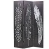 Image de Cloison de séparation - vidaXL - Pliable 120x170 cm - Plumes Noir et blanc - Intérieur - Design contemporain