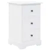 Image de Table de chevet MDF et bois de pin 35x32x59 cm