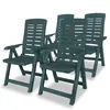 Image de Lot de 4 chaise vidaxl exterieur pliable H. 108 cm en plastique vert