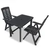 Image de Ensemble de bistro 3 pcs Plastique Anthracite