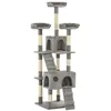 Image de vidaXL Arbre à chat avec griffoirs en sisal 170 cm Gris