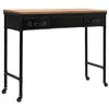 Image de Table console MDF et bois de sapin 100 x 33,5 x 80 cm