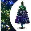 Image de vidaXL Arbre de Noël Artificiel Fibre Optique 64 cm Vert Sapin Décoration Fête