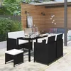 Image de Salon de jardin vidaxl rotin 5 personnes 6 pieces