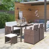 Image de vidaXL 6-delige Tuinset met kussens poly rattan bruin43904
