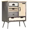 Image de vidaXL Buffet Bois de manguier massif et acier 65 x 33 x 76 cm