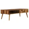 Image de Table basse Bois massif avec finition miel 110x50x37 cm