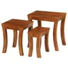 Image de vidaXL 3-delige Tafeltjesset 50x35x50 cm massief acaciahout bruin246101