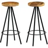 Image de Lot de 2 chaise de bar vidaxl en bois empilable non pliable H. 76 cm interieur