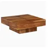Image de Table basse 80x80x30 cm bois d acacia massif