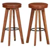 Image de Lot de 2 chaise de bar vidaxl en acacia non pliable interieur H. 76 cm bois