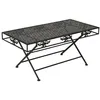 Image de vidaXL Table basse pliante Style vintage Métal 100 x 50 x 45 cm Noir