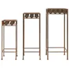 Image de vidaXL Plantenstandaardset vintage stijl metaal roestkleur 3-delig245928