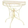 Image de Table d appoint Vintage Demi ronde Métal 72x36x74 cm Doré