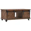 Image de Table basse Bois de sapin massif 91x51x38 cm Marron