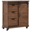 Image de Armoire de rangement Bois de sapin massif 64x33,5x75 cm Marron