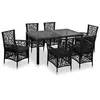 Image de vidaXL 7-delige Tuinset poly rattan zwart44087