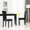 Image de Lot de 2 chaise vidaxl interieur non pliable en plastique H. 98 cm noir