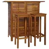Image de vidaXL Table et chaises de bar 3 pcs Bois d'acacia massif