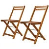 Image de Lot de 2 chaise vidaxl exterieur pliable en acacia H. 80 cm bois