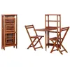 Image de Mobilier de bistro pliable 3 pcs Bois d acacia solide