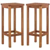 Image de Lot de 2 chaise de bar Vidaxl H. 74 cm non pliable en acacia interieur marron