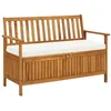 Image de Banc de rangement de jardin Bois d acacia solide 120x63x84 cm