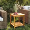 Image de Table d appoint Bois d acacia massif 45x45x45 cm